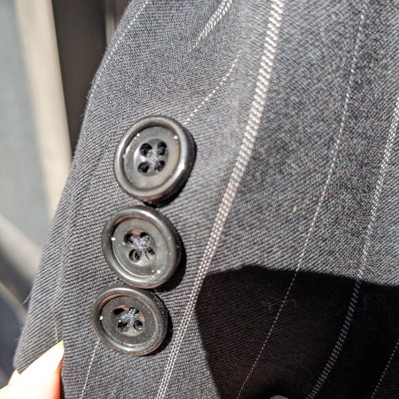 Giorgio Armani Black and white Pinstripe Mens Blazer size 56 - Picture 4 of 5